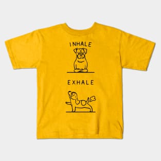 Inhale Exhale Jack Russell Terrier Kids T-Shirt